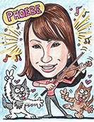 Favorite Pets Gift Caricature from a Photo with Cats