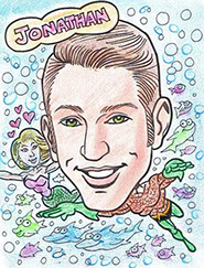 Superhero Gift Caricature Aquaman