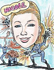 Superhero Gift Caricature Invisible Girl