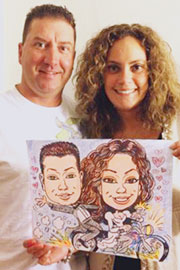 wedding caricatures, wedding caricature 